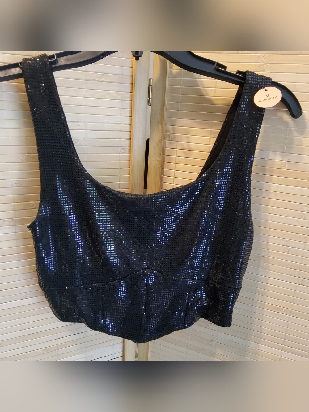 New Mix Black Sequin Tank Top